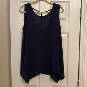 Navy Blue tank top with back details